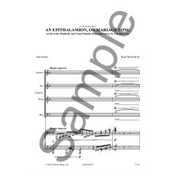Hugh Wood: An Epithalamion, Or Mariage Song (Vocal Score)