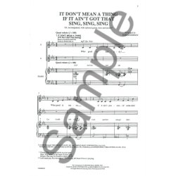 Duke Ellington/Louis Prima: It Don't Mean A Thing If It Ain't Got That Sing, Sing, Sing (SA)