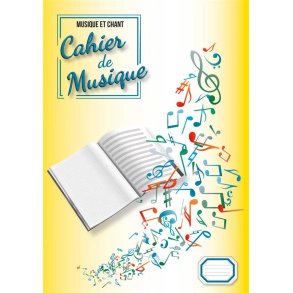 Cahier De Musique et Chant : 12 Portees / grands carreaux Seyes