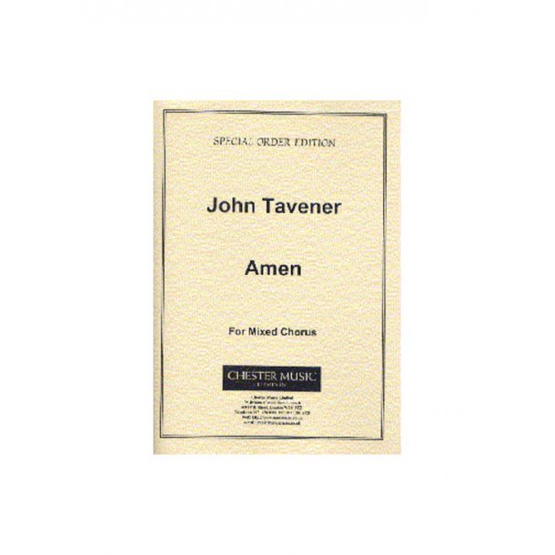John Tavener: Amen (Score)