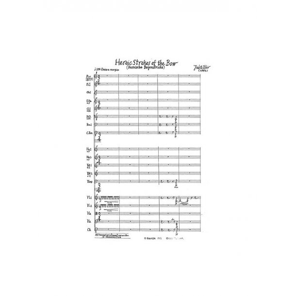 Judith Weir: Heroic Strokes Of The Bow (Score)