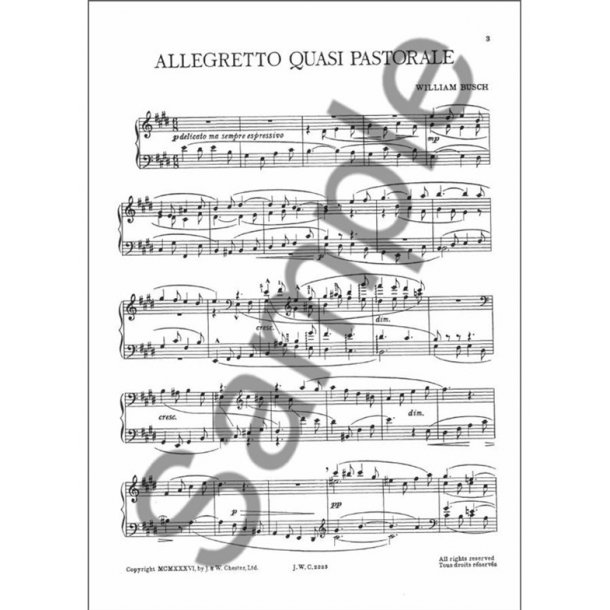 Busch, W Allegretto Quasi Pastorale Piano