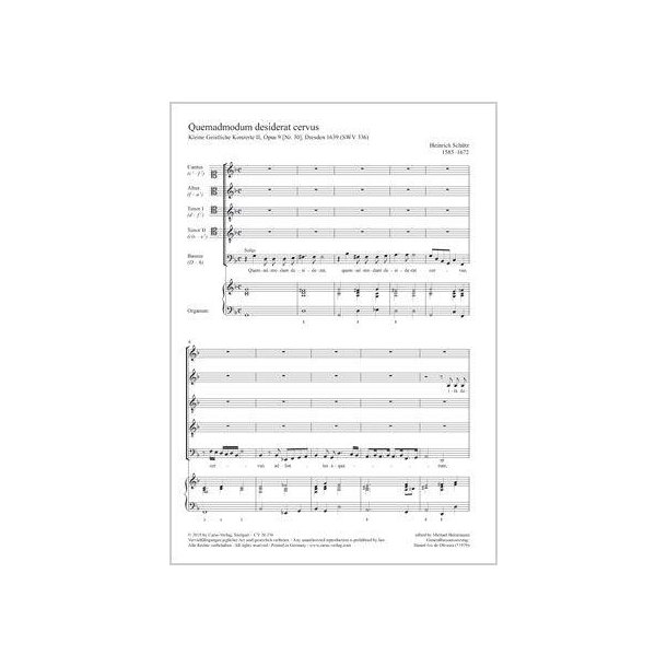 Quemadmodum desiderat cervus : SWV 336
