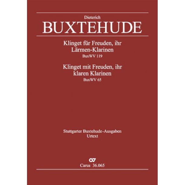 Klinget F&uuml;r Freuden Ihr L&auml;rmen Klarinen : BuxWV 119 - 65
