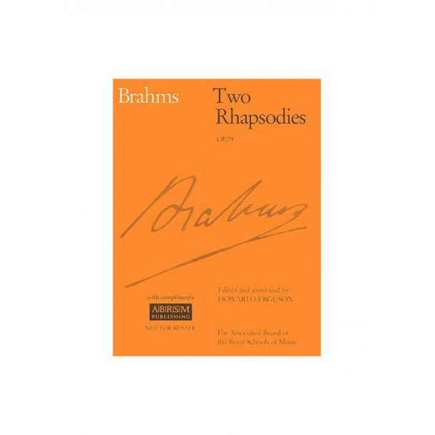 Johannes Brahms: Two Rhapsodies Op. 79