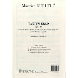 Maurice Durufle: Tantum Ergo - Quatre Motets No.4 (SATB)