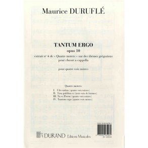 Maurice Durufle: Tantum Ergo - Quatre Motets No.4 (SATB)