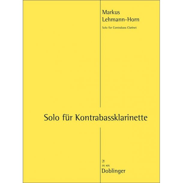Solo F&uuml;r Kontrabassklarinette