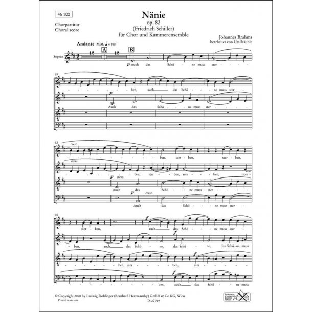Nanie : Op. 82