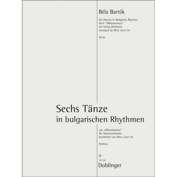 Sechs T&auml;nze : In Bulgarischen Rhythmen