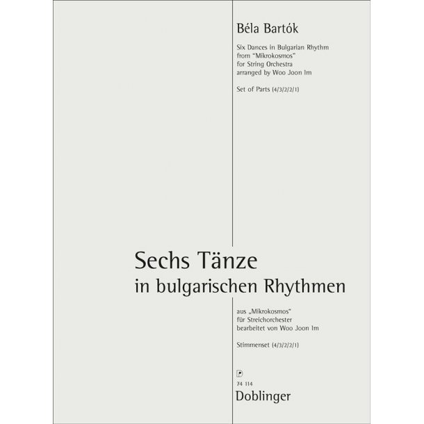 Sechs T&auml;nze : In Bulgarischen Rhythmen