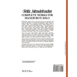 Felix Mendelssohn: Complete Works For Pianoforte Solo Volume 1