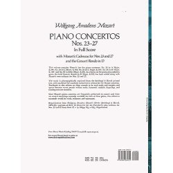 W.A. Mozart: Piano Concertos Nos. 23-27 (Full Score)