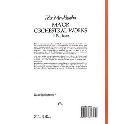 Felix Mendelssohn: Major Orchestral Works (Full Score)