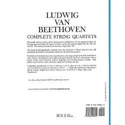 Beethoven: Complete String Quartets And Grosse Fugue (Score)