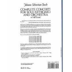 J.S. Bach: Complete Concerti For Solo Keyboard And Orchestra In Full Score