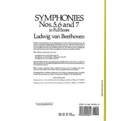 Beethoven: Symphonies Nos. 5, 6 And 7 (Full Score)