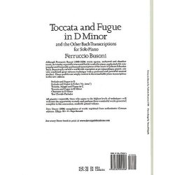Ferruccio Busoni: Toccata And Fugue In D Minor And Other Bach Transcriptions For Solo Piano