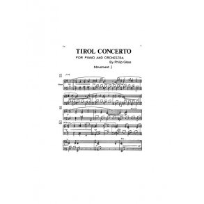 Philip Glass: Tirol - Concerto For Piano And Orchestra (Solo Piano)