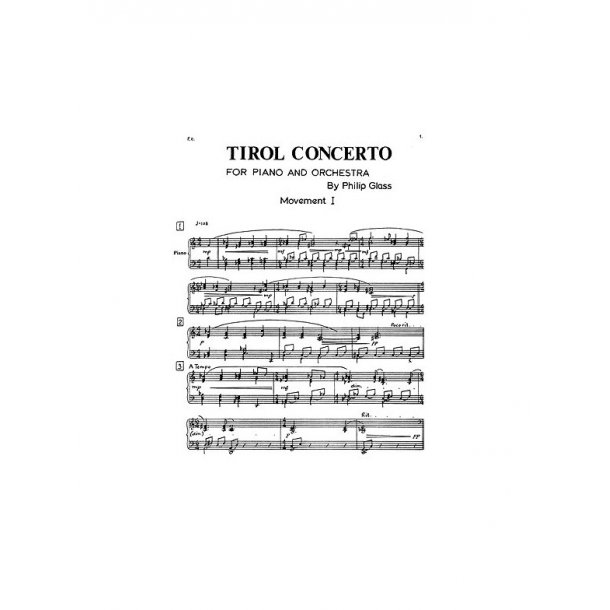 Philip Glass: Tirol - Concerto For Piano And Orchestra (Solo Piano)