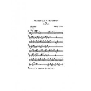Philip Glass: Arabesque In Memoriam (Solo Flute)