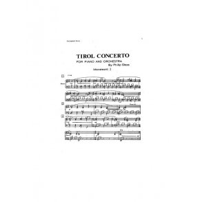 Philip Glass: Tirol Concerto