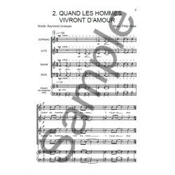 Philip Glass: Three Songs For SATB Choir