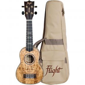 Flight: DUS410 Soprano Ukulele -Quilted (With Bag)