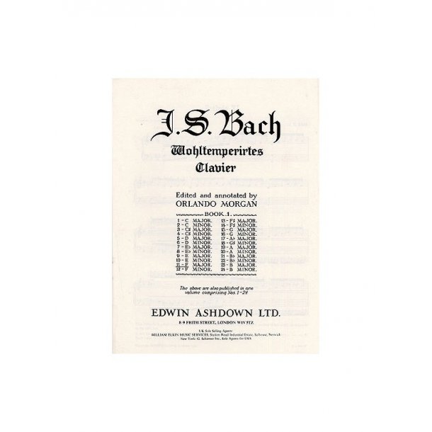Js Bach: Prelude And Fugue No.11 In F Major Book 1 Bmv 856