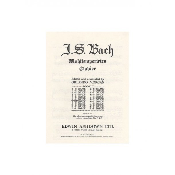 Js Bach: Prelude And Fugue No.7 In E Flat Major Book 2 Bmv 876