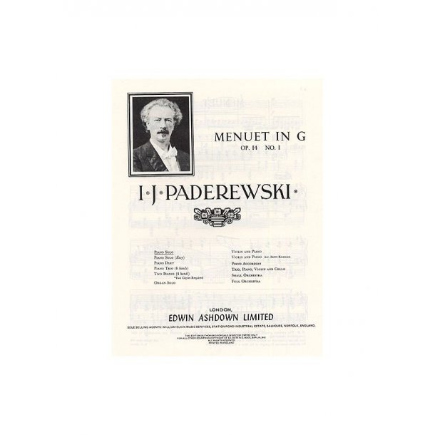 Ignacy Paderewski: Menuet In G Op.14 No.1