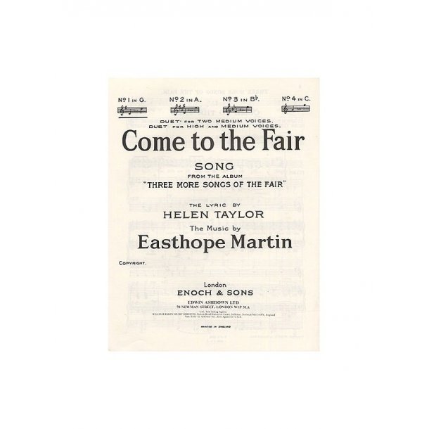 Martin: Come To The Fair In G Major