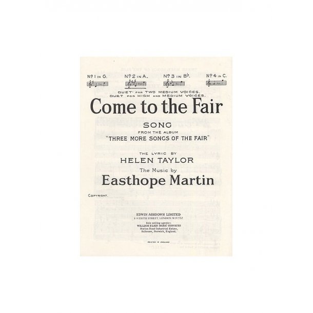 Easthorpe Martin: Come To The Fair (In A)