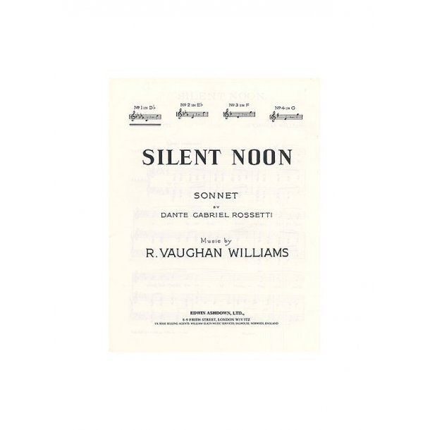 Vaughan Williams: Silent Noon In D Flat