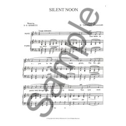 Vaughan Williams Silent Noon In Eflat Voice And Piano