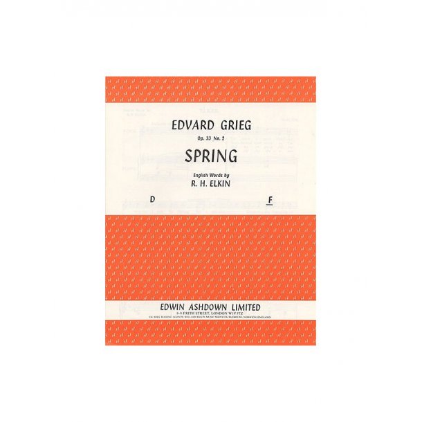 Edvard Grieg: Spring (Varen) Op.33 No.2