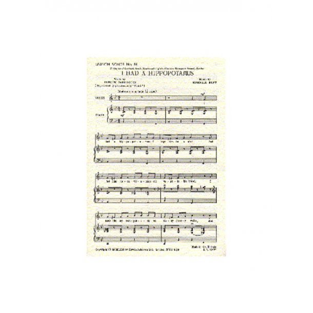 Reginald Hunt: I Had A Hippopotamus