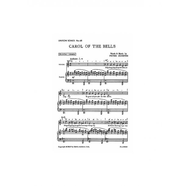 Peter Jenkyns: Carol Of The Bells For Unison Voices