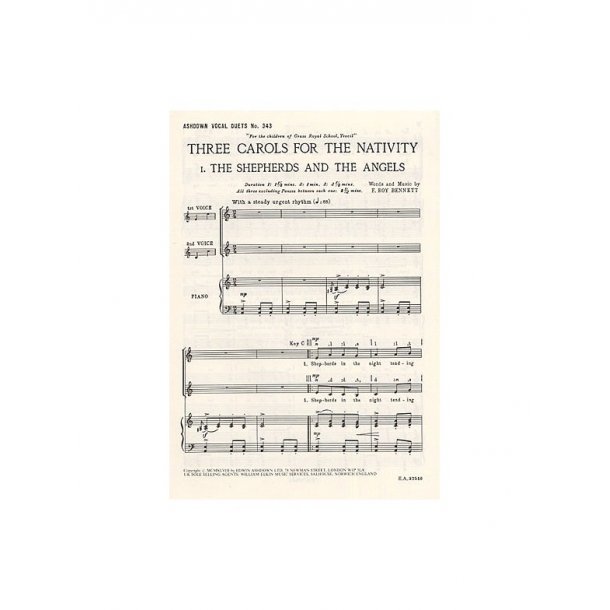 F Roy Bennett: Three Carols For The Nativity