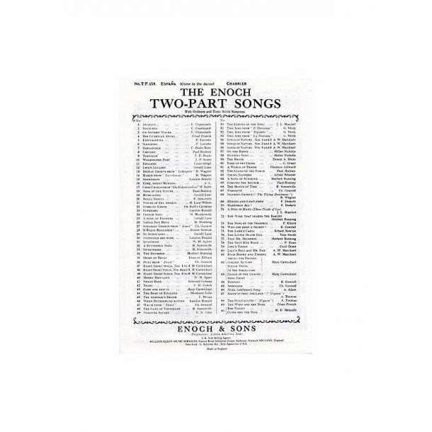 E Chabrier: Espana (Come To The Dance)