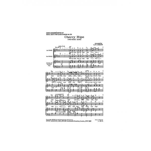 R.W. Gibson: Cherry Ripe (2-Part)