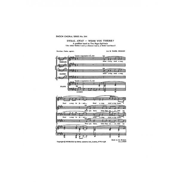 Steal Away - Were You There? Sa Quodlibet (Hudson) Negro Spiritual