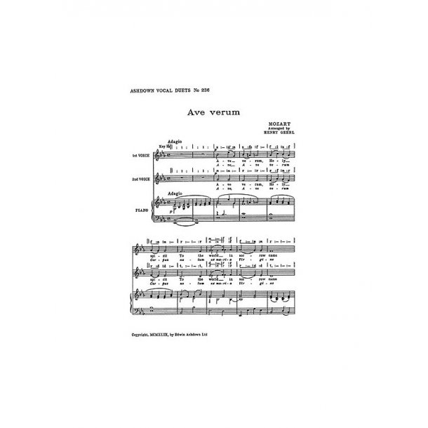 W.A. Mozart: Ave Verum (SA)