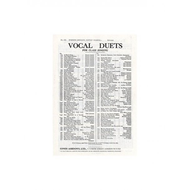 F Schubert: Evening Breezes Softly Sighing