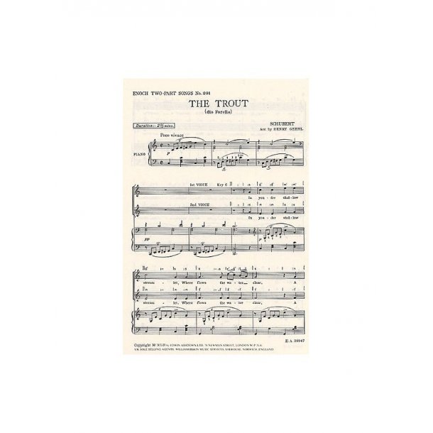 Franz Schubert: The Trout (2-Part/Piano)