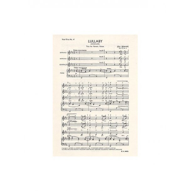 Johannes Brahms: Lullaby (SSA)