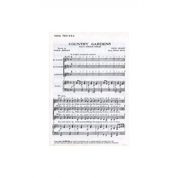 Cecil Sharp: Country Gardens (SSA)