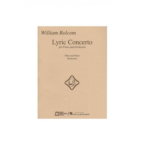 William Bolcom: Lyric Concerto For Flute And Orchestra (Flute/Piano)