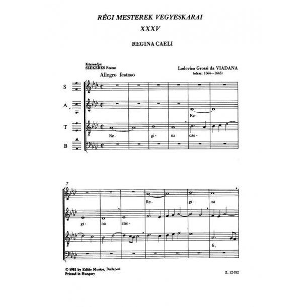 Old Masters' Mixed Choruses V35