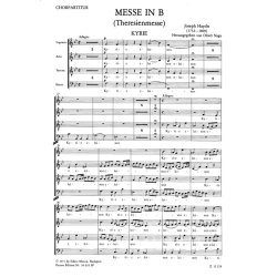 Messe in B Hob. XXII: 12 : (Theresienmesse) for soprano, alto, tenor and bass soloists, mixed chorus and piano